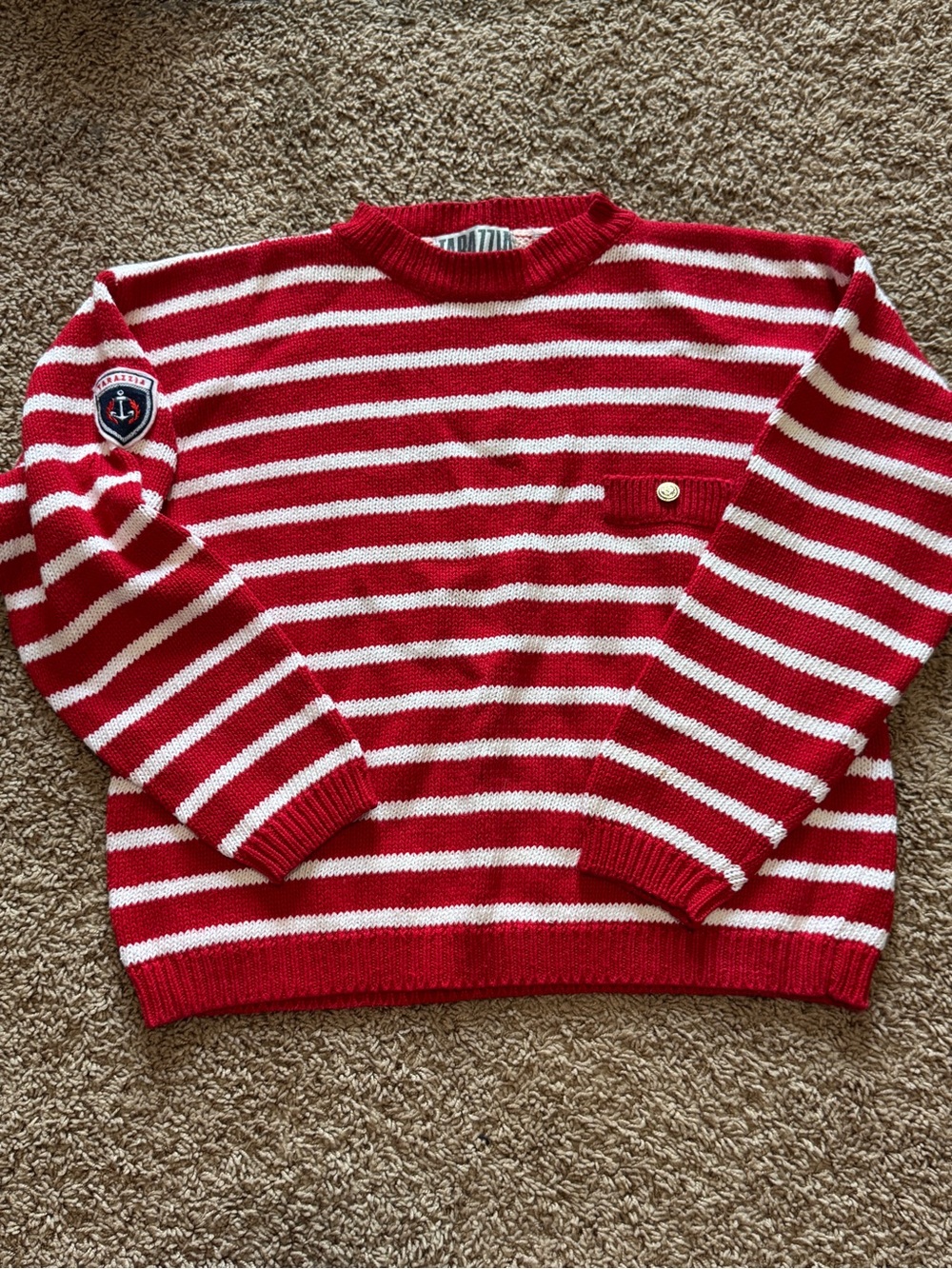 Vintage Nautical Stripe Knit Sweater